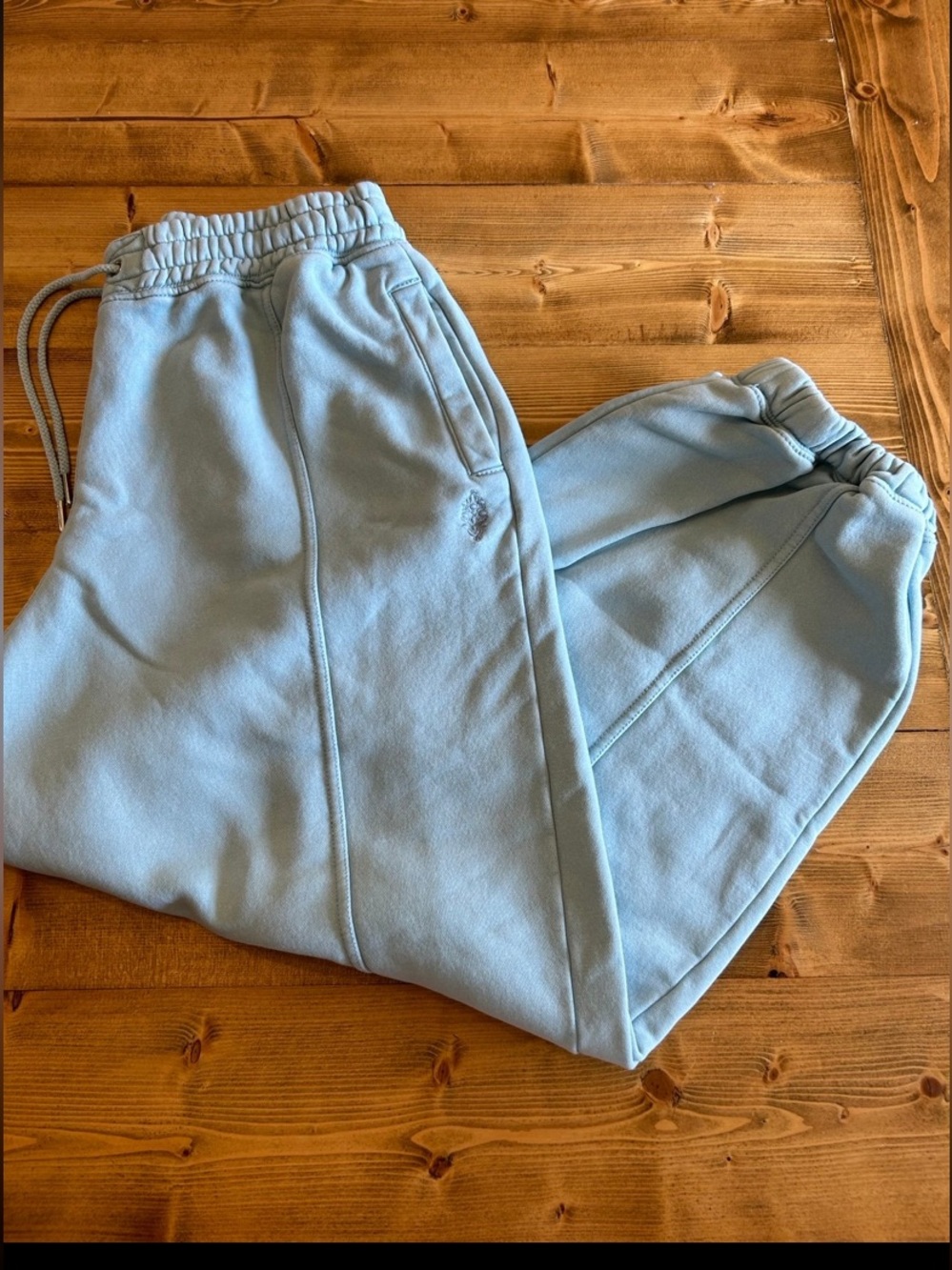 Free People Sprint to the Finish Dusty Blue Jogger Sweatpants